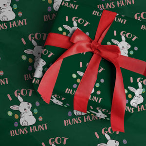 Rabbit Easter Bunny Sunglasses Wrapping Paper Roll I Got Buns Hun Funny Jokes TS10 Green Print Your Wear