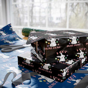 Rabbit Easter Bunny Sunglasses Wrapping Paper Roll I Got Buns Hun Funny Jokes TS10 Black Print Your Wear