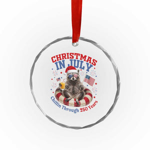 Raccoon 250th Anniversary Crystal Glass Ornament Christmas in July TS14 Print Your Wear