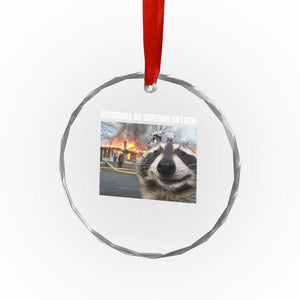 Raccoon Meme Crystal Glass Ornament Undiagnosed But Something Aint Right TS10 Print Your Wear