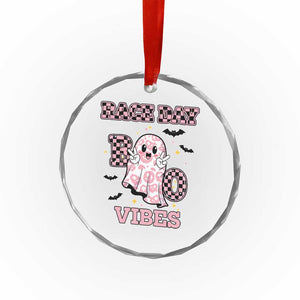 Race Car Halloween Crystal Glass Ornament Boo Checkered Coquette Bow TS14 Print Your Wear