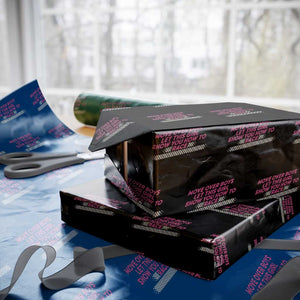 Racing Girl Wrapping Paper Roll Move Over Boys Funny Quote TS14 Black Print Your Wear