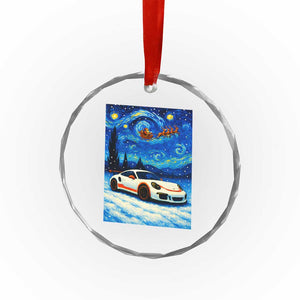 Racing Sports Car Crystal Glass Ornament Starry Night Racing Silhouette TS14 Print Your Wear