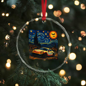 Racing Sports Crystal Glass Ornament Starry Night 911 Silhouette Halloween TS14 Print Your Wear