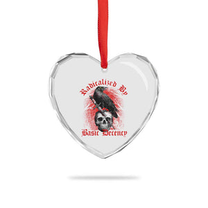 Radicalized By Basic Decency Heart Crystal Glass Ornament Vintage Gothic Victorian Crow Skull TS11 Print Your Wear