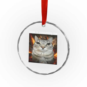 Rage Is Consuming Me Cat Crystal Glass Ornament Funny Weird Humor Silly Cat Meme TS10 Print Your Wear