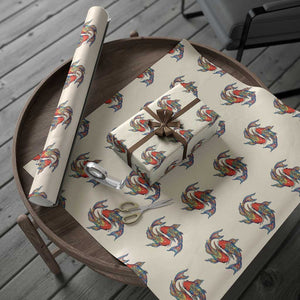 Rainbow Koi Fish LGBTQ Pride Wrapping Paper Roll Colorful Japanese Carp