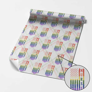 Rainbow RN Ally Pride Month Wrapping Paper Roll LGBTQ Healthcare Worker TS12 Christmas Plaid Print Your Wear