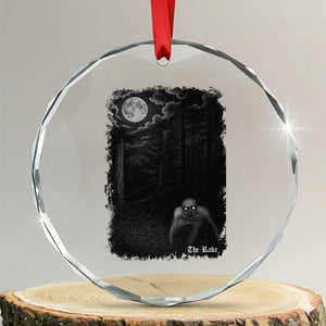 Rake Creepypasta Crystal Glass Ornament Cryptid Series Cryptozoology Gift Creepy Horror Halloween TS10 Transparent Glass 3'' Circle Print Your Wear