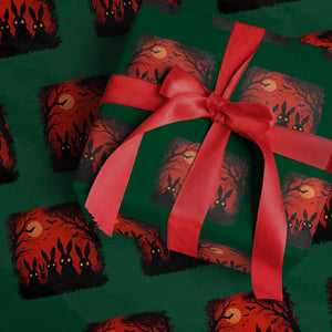 Rake Creepypasta Wrapping Paper Roll Creepy Cryptid Series Horror Goth Alt Alternative Art TS10 Green Print Your Wear