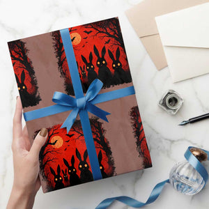 Rake Creepypasta Wrapping Paper Roll Creepy Cryptid Series Horror Goth Alt Alternative Art TS10 Mocha Print Your Wear