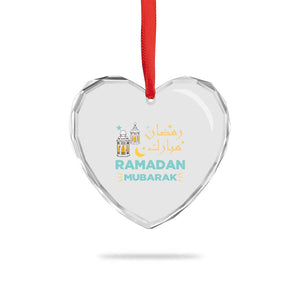 Ramadan Mubarak Muslim Heart Crystal Glass Ornament TS02 Print Your Wear