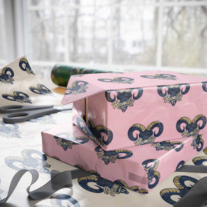 Ramily Bighorn Sheep Skull Ram Lover Vintage Wrapping Paper Roll TS02 Light Pink Print Your Wear