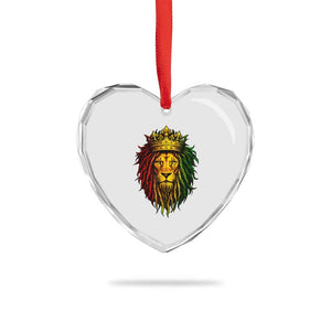 Rasta Reggae Lion Heart Crystal Glass Ornament Jamaican Pride Lion of Judah Gift for Rastafari TS10 Print Your Wear