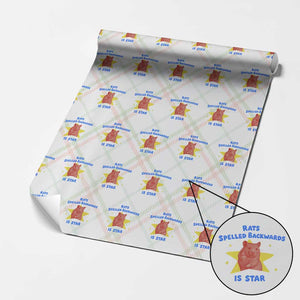 Rats Spelled Backwards Is Star Wrapping Paper Roll Sarcastic Rat Meme TS10 Christmas Plaid Print Your Wear
