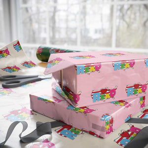 Read Lover America Map Wrapping Paper Roll National Reading Month Bookish Book Lovers TS02 Light Pink Print Your Wear