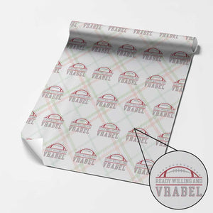Ready Willing And Vrabel Wrapping Paper Roll Funny NFE Football Coach Sport Fans TS11 Christmas Plaid Print Your Wear