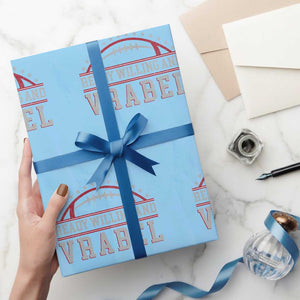 Ready Willing And Vrabel Wrapping Paper Roll Funny NFE Football Coach Sport Fans TS11 Light Blue Print Your Wear