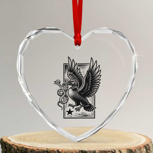 Rebel Loon Takes Down The Snake Heart Crystal Glass Ornament Support MN Anti Ice Movement TS12 Transparent Glass 3'' Heart Print Your Wear