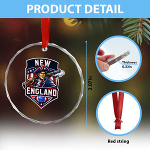 Red Blue White Sport Fan Crystal Glass Ornament Football Lover Gift TS12 Print Your Wear