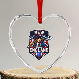 Red Blue White Sport Fan Heart Crystal Glass Ornament Football Lover Gift TS12 Transparent Glass 3'' Heart Print Your Wear