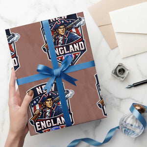 Red Blue White Sport Fan Wrapping Paper Roll Football Lover Gift TS12 Mocha Print Your Wear