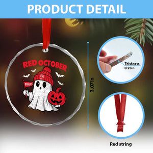 Red October Halloween Ghost Crystal Glass Ornament Philadelphia Spooky Pumpkin Baseball Fan TS10 Print Your Wear