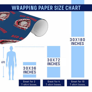 Red October Wrapping Paper Roll Baseball Drip Ice Cream Sprinkles Baseball Glove TS10 Print Your Wear