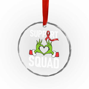 Red Ribbon AIDS Awareness Crystal Glass Ornament Elf Hand Christmas HIV Support TS14 Print Your Wear