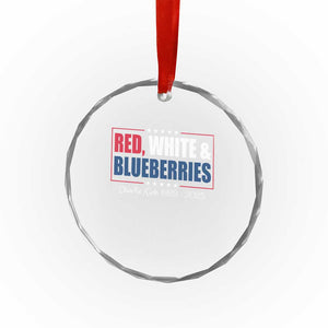 Red White Blueberries Crystal Glass Ornament Charlie Kirk Inspired Patriotic Memorial Freedom TS10 Print Your Wear