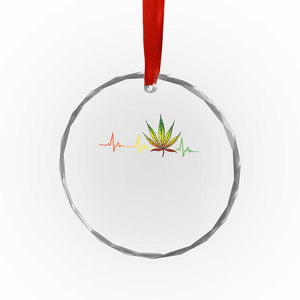 Reggae Weed Crystal Glass Ornament Rasta Marijuana Leaf Heartbeat Weed Lovers 420 TS10 Print Your Wear