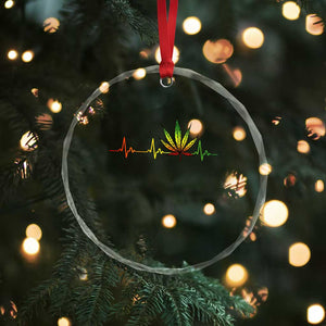 Reggae Weed Crystal Glass Ornament Rasta Marijuana Leaf Heartbeat Weed Lovers 420 TS10 Print Your Wear