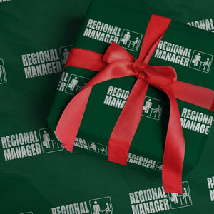Regional Manager Wrapping Paper Roll Funny Dad Baby Matching TS11 Green Print Your Wear