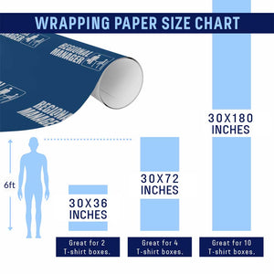 Regional Manager Wrapping Paper Roll Funny Dad Baby Matching TS11 Print Your Wear