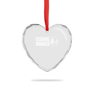 Regional Manager Heart Crystal Glass Ornament Funny Dad Baby Matching TS11 Print Your Wear