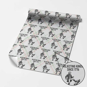 Rejecting Kings Since 1776 Wrapping Paper Roll Funny George Washington TS12 Christmas Plaid Print Your Wear