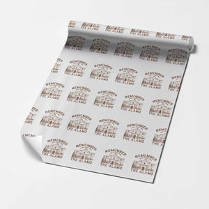 Remember The Alamo Wrapping Paper Roll Texas Souvenir History San Antonio Pride TS10 White Print Your Wear