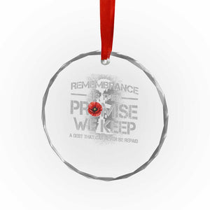 Remembrance Is The Promise We Keep Crystal Glass Ornament Memorial Day TS11 Print Your Wear