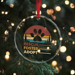 Rescue Dog Crystal Glass Ornament Retro Adopt Rescue Foster Animal Shelter Volunteer TS10 Print Your Wear