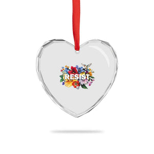 Resist Floral Heart Crystal Glass Ornament Retro Botanical Graphic TS02 Print Your Wear