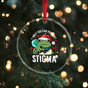 Resist Frog AIDS Awareness Christmas Crystal Glass Ornament Only You Can Prevent Stigma TS14 Print Your Wear