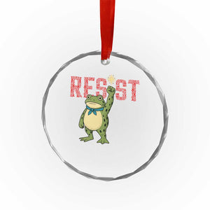 Resist Frog AIDS Awareness Crystal Glass Ornament Portland Activist Political Meme HIV Support Red Ribbon TS14 Print Your Wear