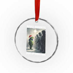 Resist Frog Christmas Crystal Glass Ornament Funny Portland Protest ICE Activist Meme TS14 Print Your Wear