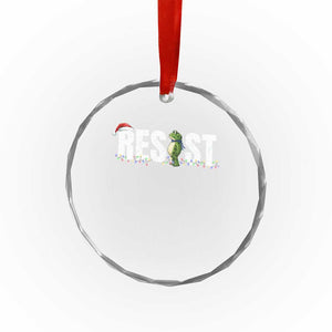 Resist Frog Christmas Crystal Glass Ornament Funny Portland Protest ICE Activist Meme 2025 TS14 Print Your Wear