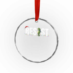 Resist Frog Christmas Crystal Glass Ornament Funny Portland Protest ICE Activist Meme 2025 TS14 Print Your Wear