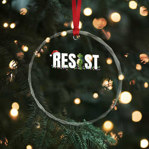 Resist Frog Christmas Crystal Glass Ornament Funny Portland Protest ICE Activist Meme 2025 TS14 Print Your Wear