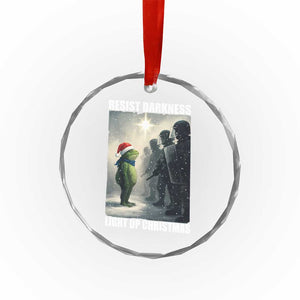 Resist Frog Christmas Crystal Glass Ornament Funny Portland Protest ICE Activist Meme - Print Your Wear