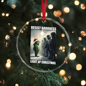 Resist Frog Christmas Crystal Glass Ornament Funny Portland Protest ICE Activist Meme - Print Your Wear
