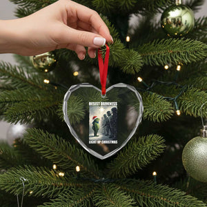 Resist Frog Christmas Heart Crystal Glass Ornament Funny Portland Protest ICE Activist Meme TS14 Print Your Wear