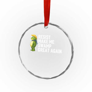 Resist Frog Crystal Glass Ornament Funny Polittical 2025 Meme TS14 Print Your Wear